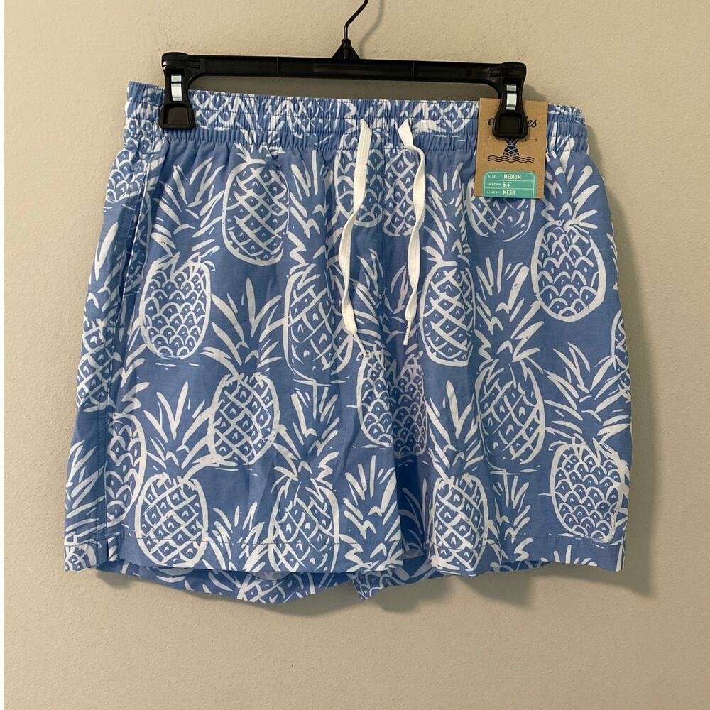 New Chubbies Pineapple Print Mesh Lined Swim Trunks Men's Medium